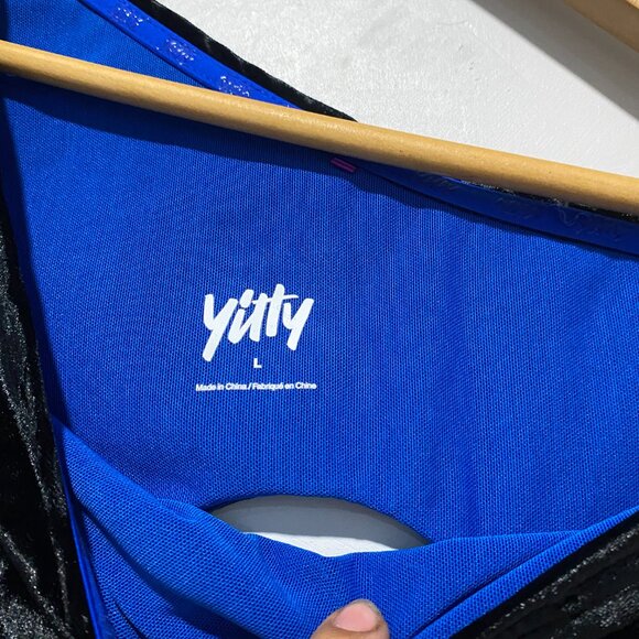 Yitty by Lizzo Plushy Velvet Asymmetrical Bodysuit Size L - Picture 3 of 6